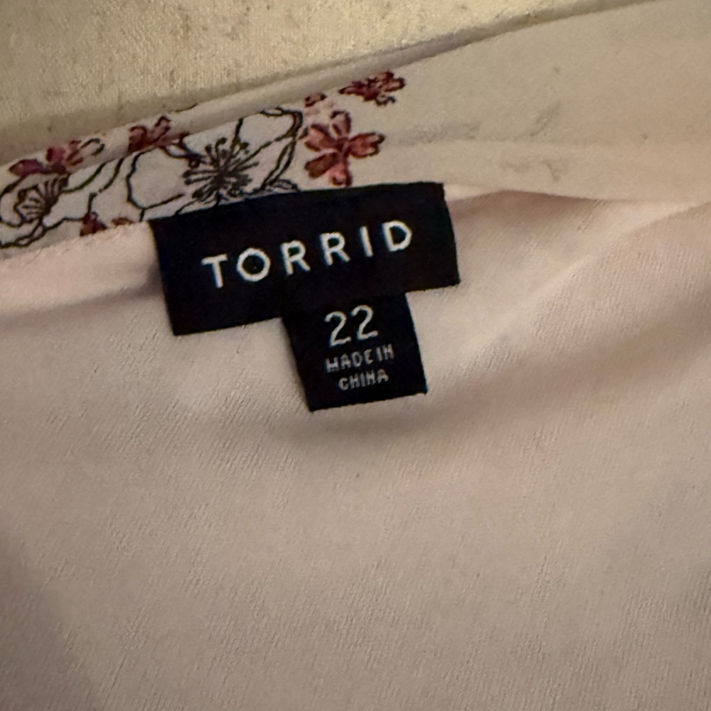 Torrid Blush Floral Wrap Dress - Picture 8 of 9